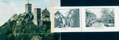 Leporello Ak Lutherstadt Eisenach in Thüringen, Wartburg, Berghof und Zweiter Hof