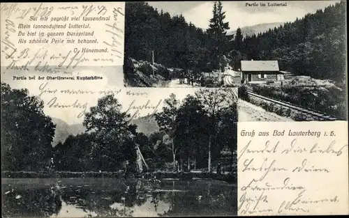 Ak Bad Lauterberg im Harz, Partie bei der Oberförsterei Kupferhütte, Luttertal