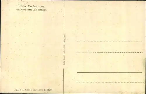 Ak Jena in Thüringen, Fuchsturm, Gastwirtschaft