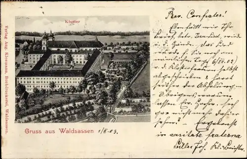 Ak Waldsassen in der Oberpfalz, Kloster