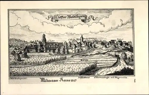 Ak Waldsassen in der Oberpfalz, Kloster Waldsassen Anno 1517