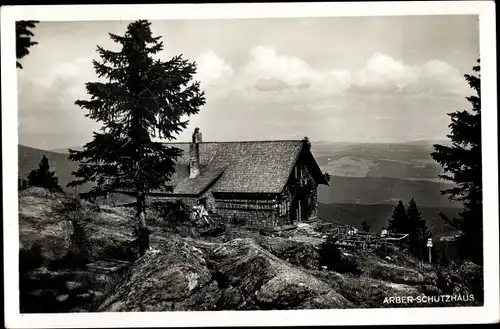 Ak Bayerisch Eisenstein in Niederbayern, Großer Arber, Arber Schutzhaus