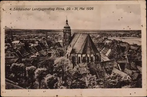 Ak Pirna an der Elbe, 4. Sächsischer Landjugendtag 23. - 31. Mai 1926, Kirche