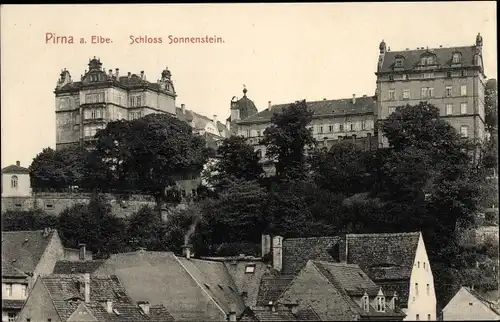 Ak Pirna in Sachsen, Schloss Sonnenstein