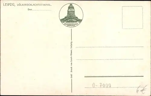 Ak Leipzig, Völkerschlachtdenkmal