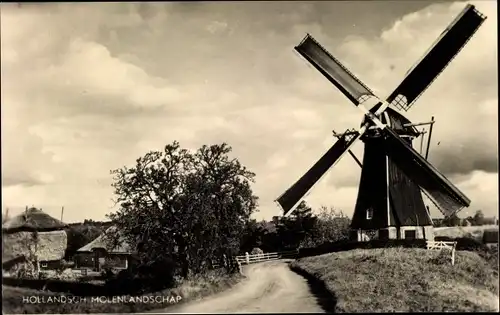 Ak Nederhemert Gelderland, Hollandsch Molen