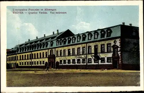 Ak Trier, Trèves, L'occupation Francaise en Allemagne, Quartier Verdun