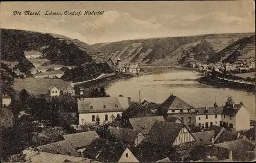 Ak Lehmen an der Mosel, Gondorf, Niederfell