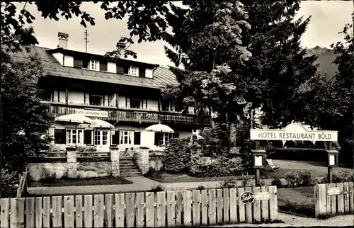 Ak Oberammergau in Oberbayern, Hotel Restaurant Böld, Ludwigstraße 10