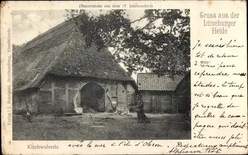 Ak Kirchwalsede in Niedersachsen, Bauernhaus aus dem 17. Jahrhundert