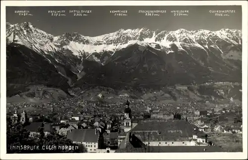 Ak Innsbruck in Tirol, Panorama gegen Norden