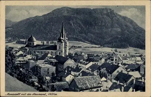 Ak Mariazell Steiermark, Panorama mit der Sauwand