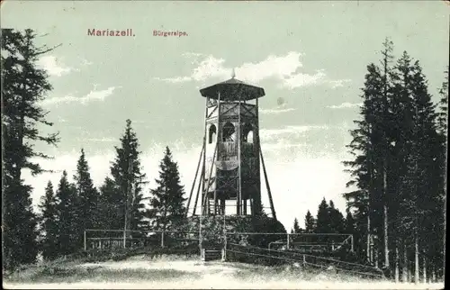 Ak Mariazell Steiermark, Bürgeralpe