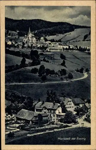 Ak Mariazell Steiermark, Panorama mit Rasing