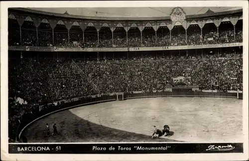 Ak Barcelona Katalonien Spanien, Plaza de Toros Monumental