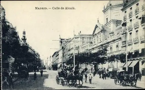 Ak Madrid Spanien, Calle de Alcala