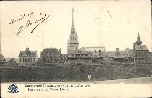Ak Liège Lüttich Wallonien, Panorama du Vieux Liége, Exposition Internationale 1905