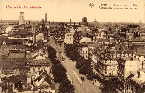 Ak Anvers Antwerpen Flandern, Stadtpanorama