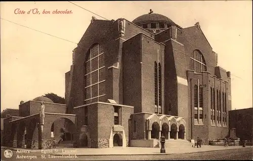Ak Anvers Antwerpen Flandern, St. Laurentiuskerk