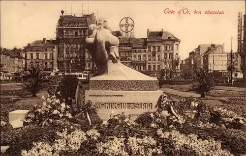 Ak Anvers Antwerpen Flandern, Monument Reine Astrid