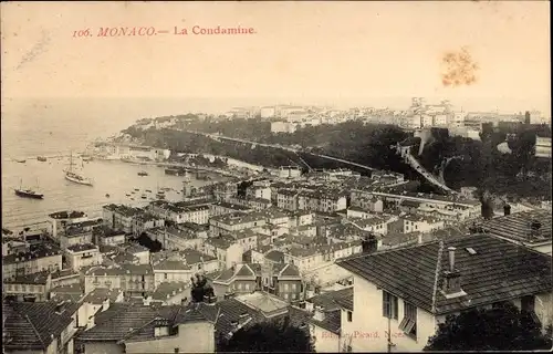 Ak La Condamine Monaco, Vue generale