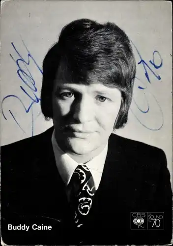 Ak Sänger Buddy Caine, Autogramm