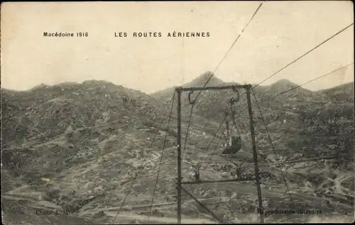 Ak Mazedonien, Campagne de Macedoine 1916, Les Routes Aeriennes