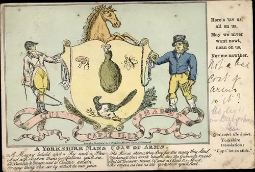 Wappen Ak A Yorkshire Mans Coat of Arms