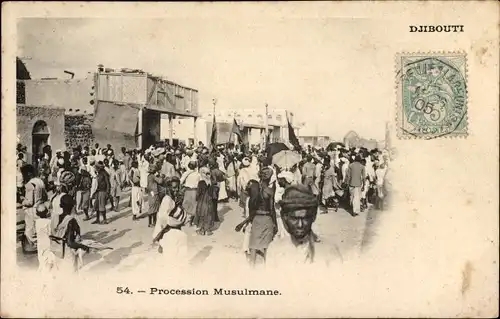 Ak Djibouti Dschibuti, Procession Musulmane