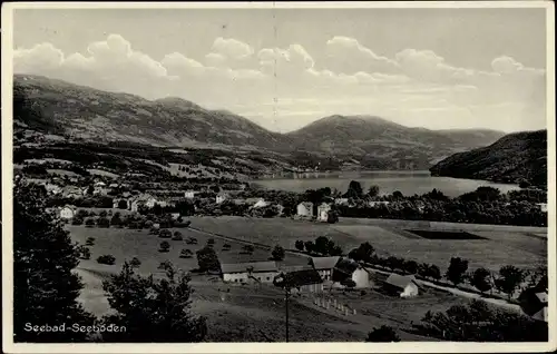 Ak Seeboden am Millstätter See Kärnten, Panorama vom Ort