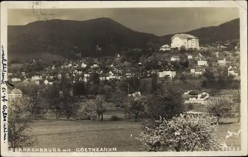 Foto Ak Dornachbrugg Dornach Kt. Solothurn, Totalansicht vom Ort, Goetheanum