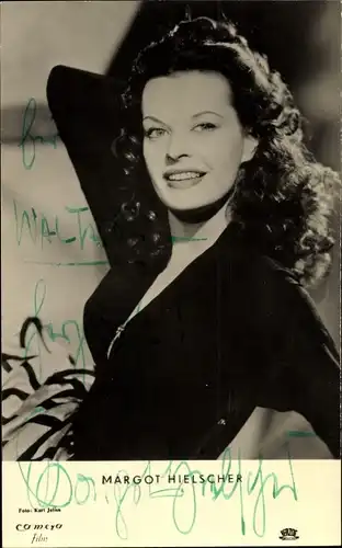 Ak Schauspielerin Margot Hielscher, Portrait, Autogramm