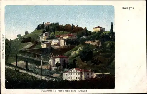Ak Bologna Emilia Romagna, Panorama dei Monti fuori porta d'Azeglio