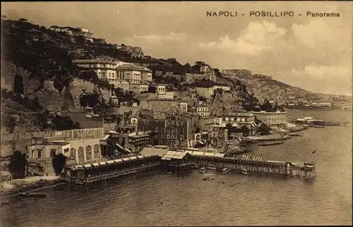 Ak Posillipo Napoli Neapel Campania, Panorama