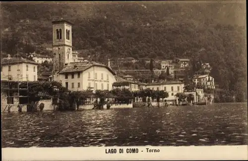 Ak Torno Lago di Como Lombardia, Teilansicht