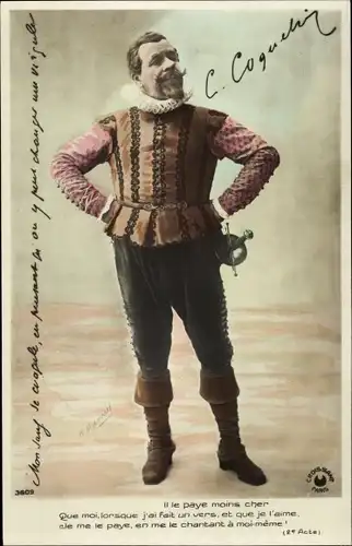 Ak Schauspieler Constant Coquelin, Cyrano de Bergerac