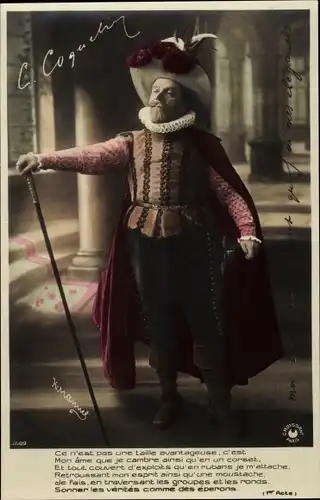 Ak Schauspieler Constant Coquelin, Cyrano de Bergerac