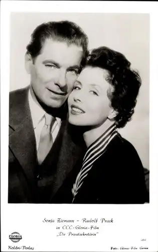 Ak Schauspieler Sonja Ziemann und Rudolf Prack, Portrait