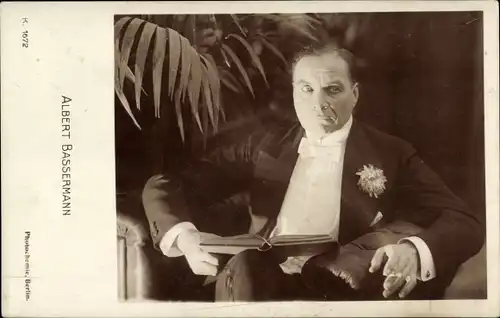 Ak Schauspieler Albert Bassermann, Portrait