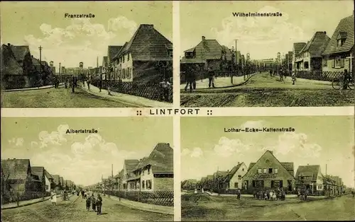 Ak Lintfort am Niederrhein, Franzstraße, Wilhelminenstraße, Albertstraße, Lotharstraße, Kattenstraße