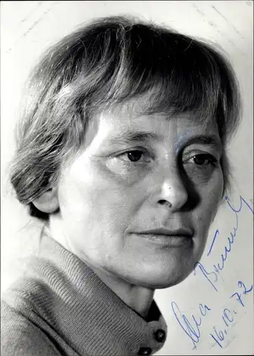 Ak Schauspieler Eva Brumby, Seitenportrait, Autogramm