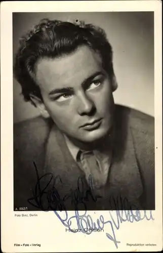 Ak Schauspieler Heinz Ohlsen, Portrait