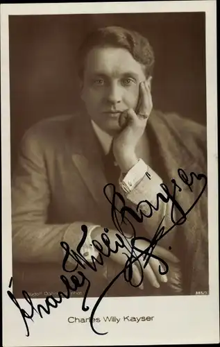 Ak Schauspieler Charles Willy Kayser, Portrait