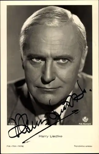 Ak Schauspieler Harry Liedtke, Portrait, Autogramm