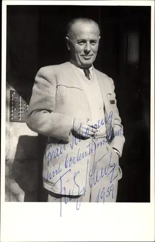 Ak Schauspieler Fritz Schulz, Portrait, Autogramm