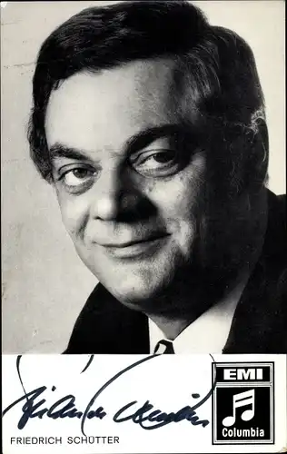 Ak Schauspieler Friedrich Schütter, Portrait, Autogramm