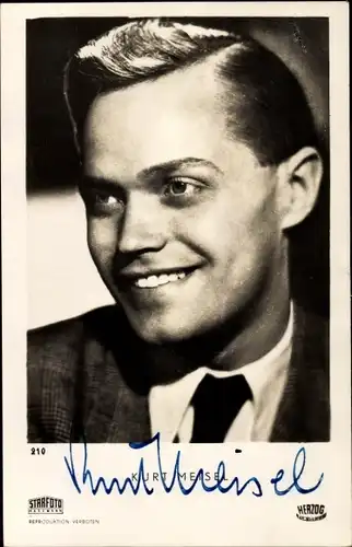 Ak Schauspieler Kurt Meisel, Portrait, Autogramm