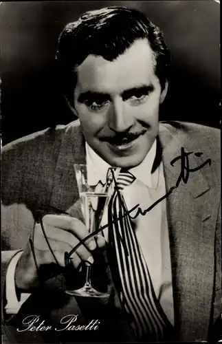 Ak Schauspieler Peter Pasetti, Portrait, Drei vom Variete, Autogramm