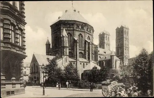 Ak Köln am Rhein, Gereonskirche, Kölner Meierei Wagen