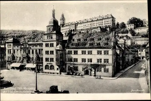 Ak Rudolstadt in Thüringen, Marktplatz, Schloss Heidecksburg